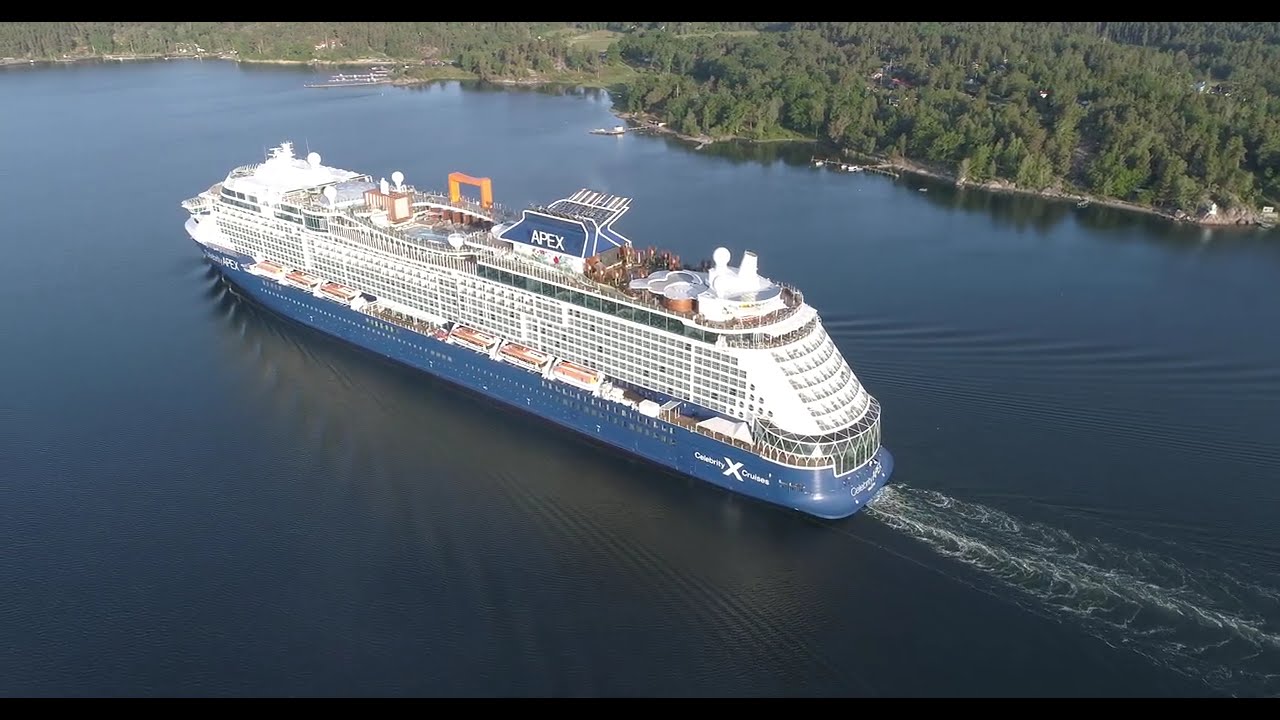 Celebrity Apex Cruise Ship in Stockholm Archipelago