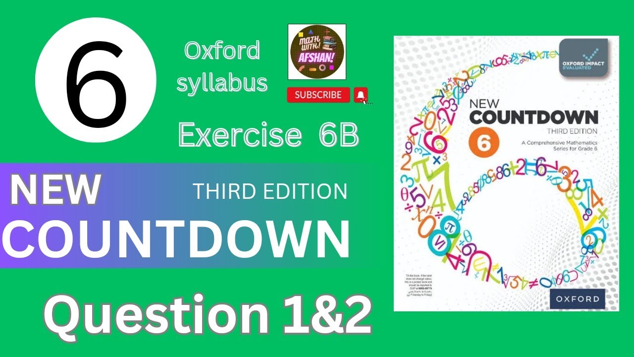 Class 6 Math Exercise 6B Question 1&2| New countdown third edition  | Oxford #maths