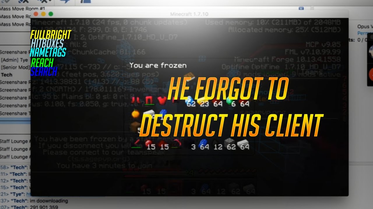 SagePvP Admin Series #4 | CHEATER FORGETS TO SELF DESTRUCT HIS CLIENT?! + LOADS OF SCREENSHARES
