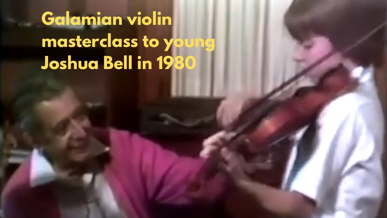 Мастер-класс Галамяна по игре на скрипке для молодого Джошуа Белла в 1980 году