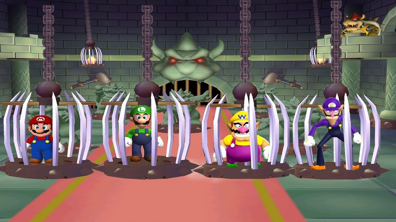 Mario Party 6 MiniGames - Mario Vs Luigi Vs Wario Vs Waluigi (Master CPU)