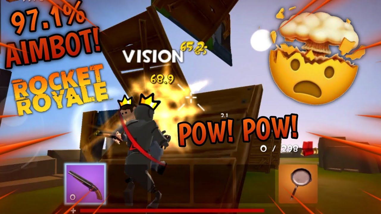 Rocket Royale - 1v1 against my Trainer (97.1% AIMBOT)