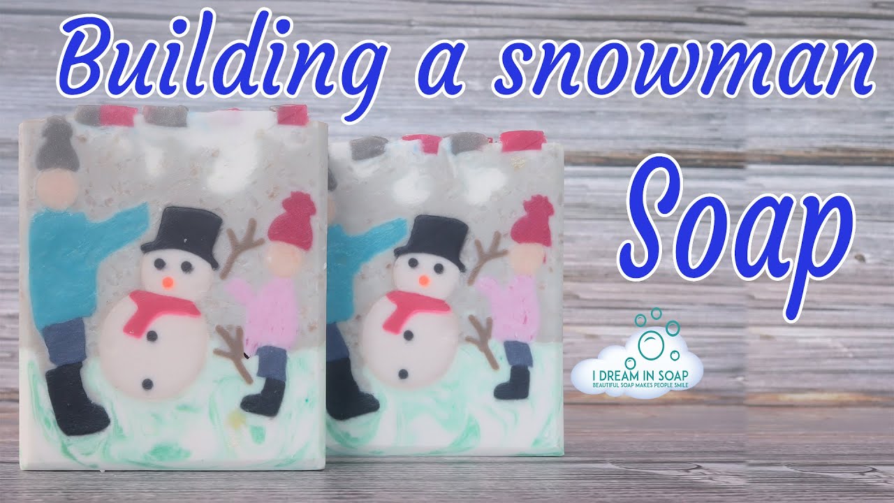 2020 YT SOAP COLLAB: Memories - Building a snowman with my dad  -  Cold Process Soap making tutorial