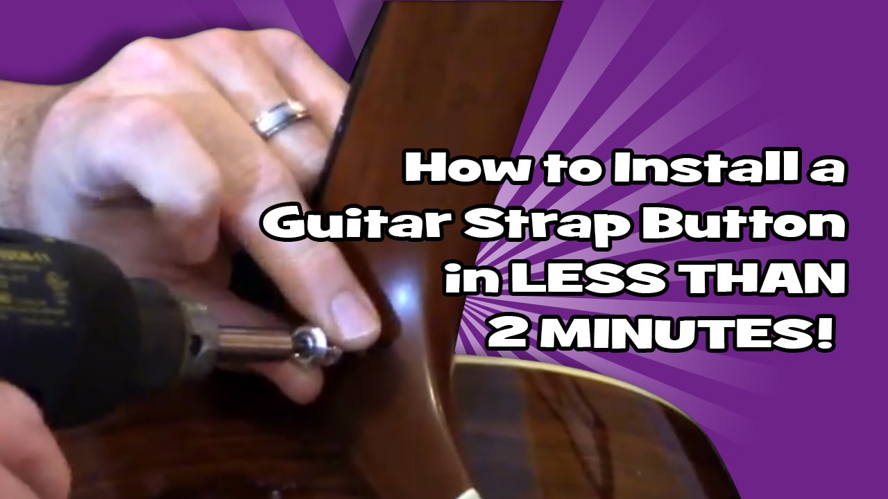 How to Install a Guitar Strap Button in LESS THAN 2 MINUTES!