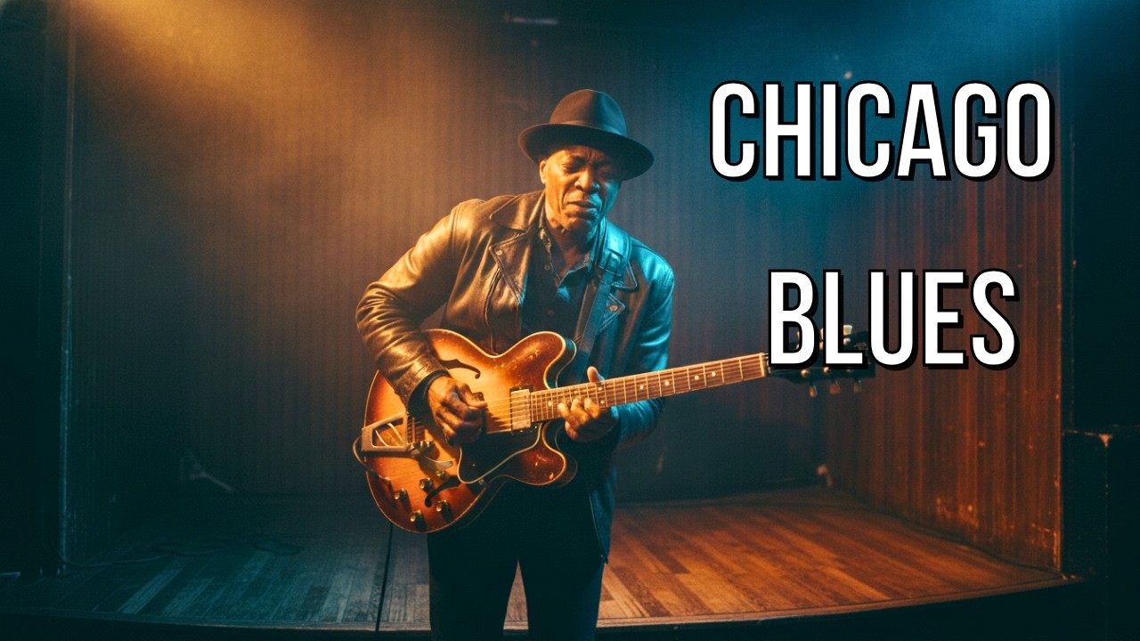 Chicago Blues Bar Night | Slow Electric Guitar for Late Night Listening