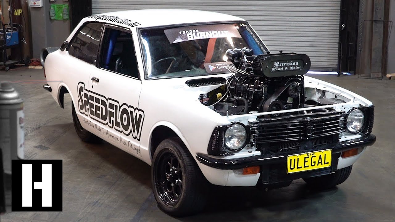 200mph Wheel Speed Burnout car: 600hp Methanol V8 ULEGAL Corolla