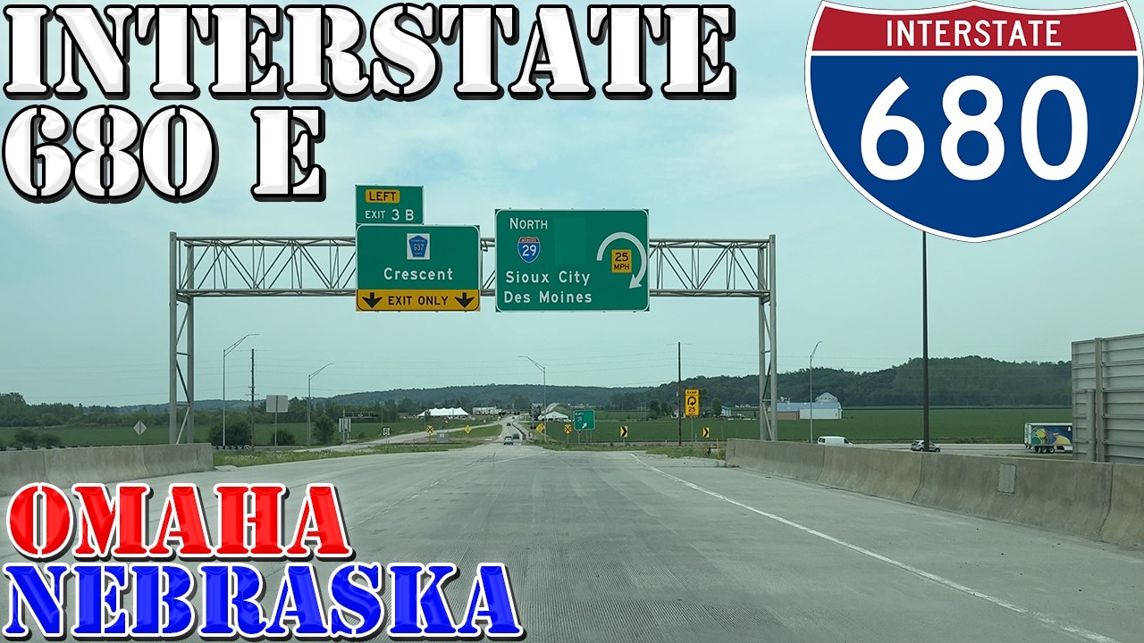 I-680 North - Omaha - Nebraska - 4K Highway Drive - 2026