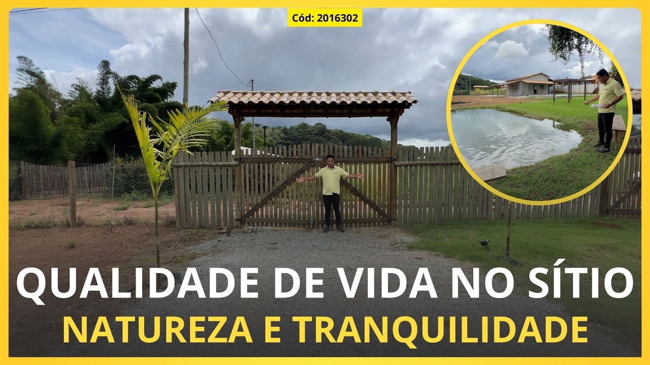 SÍTIO COM QUALIDADE DE VIDA E CONTATO COM A NATUREZA EM NOSSA SENHORA DE FÁTIMA/MG