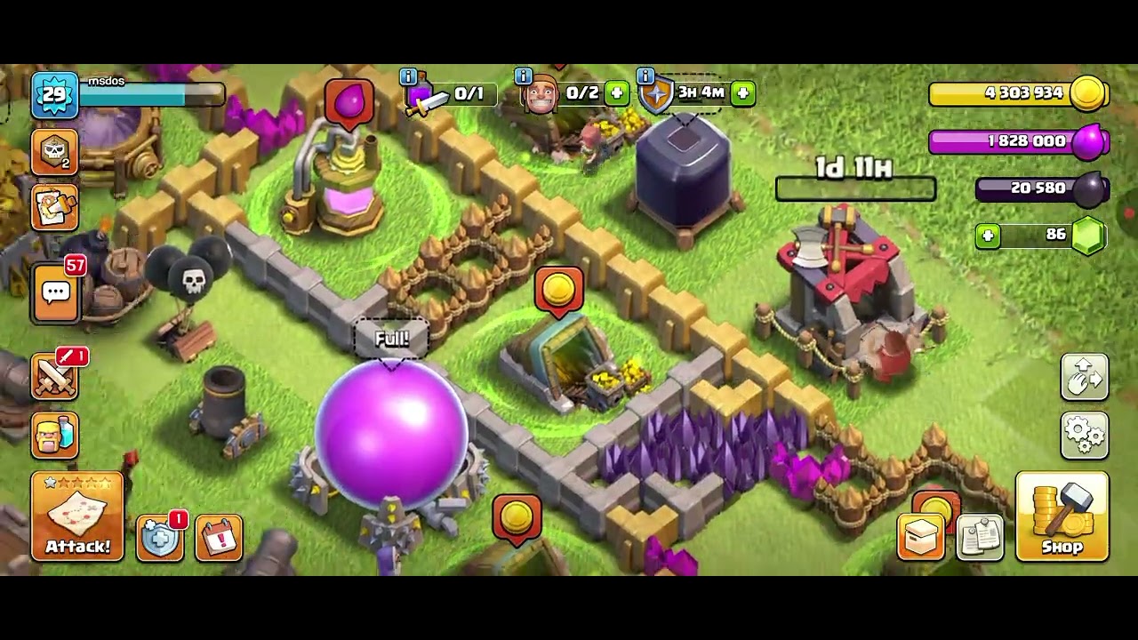 time for play Clash of Clans Ho ho 