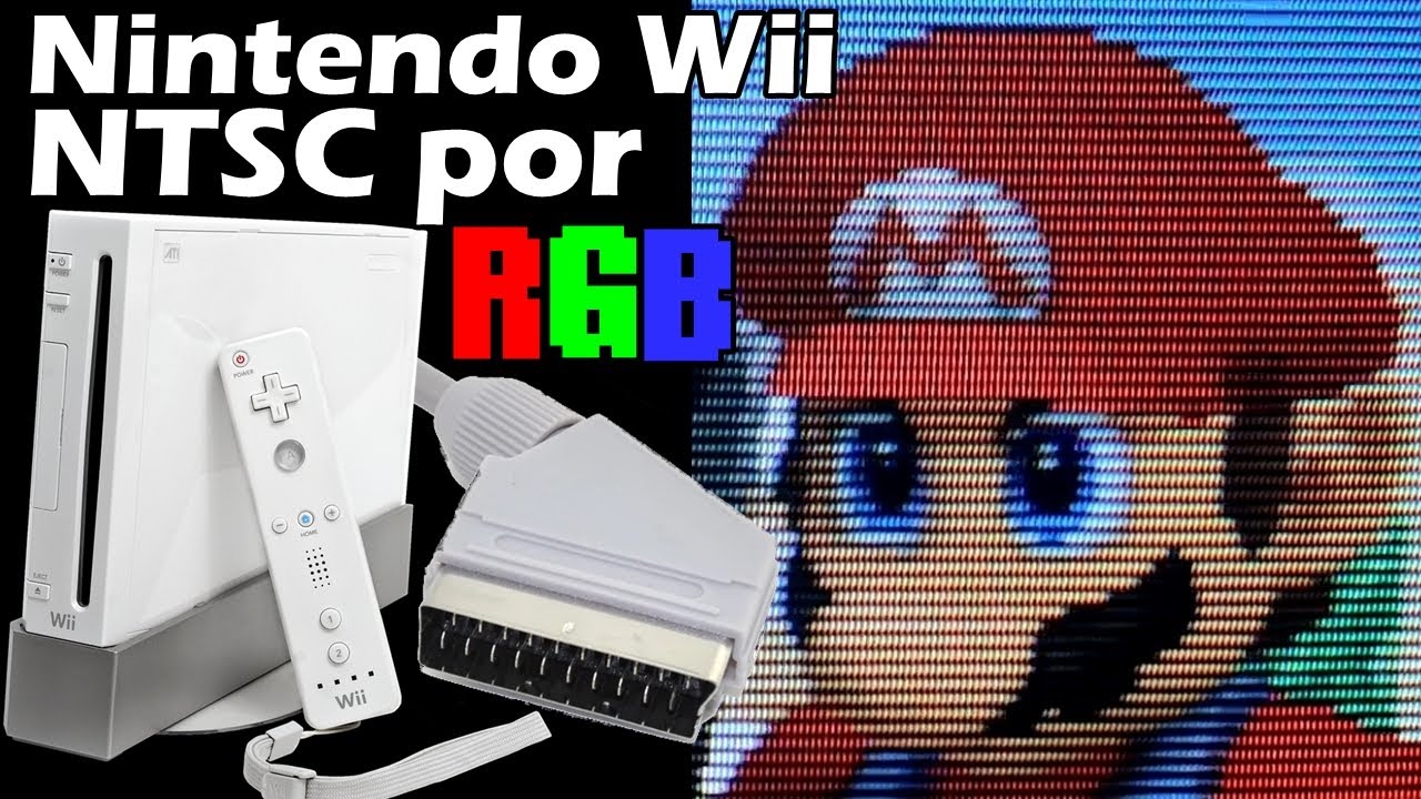 Nintendo wii RGB Scart a monitor NTSC CRT / Any Region Changer, configuración