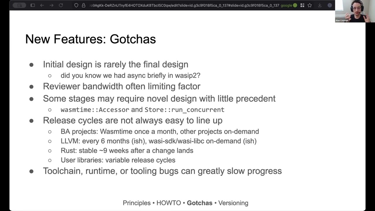 Alex Crichton - CM Tooling Roadmap
