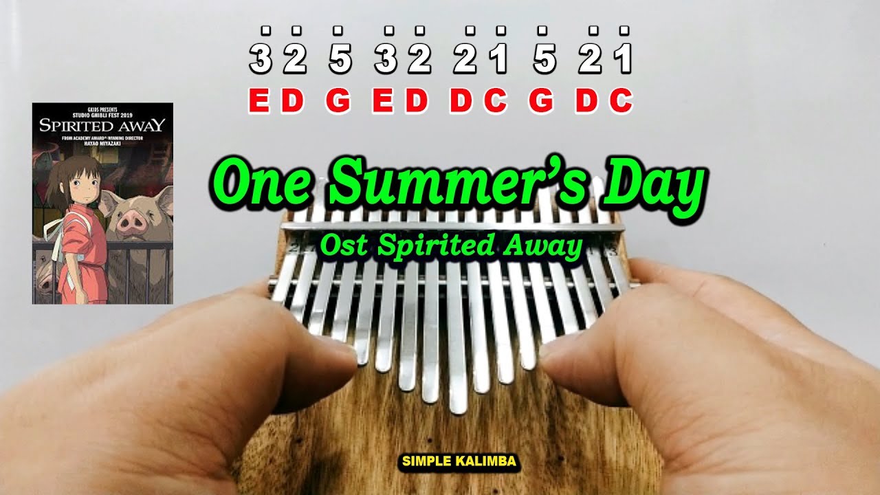 One Summer's Day Ost Spirited Away - Kalimba Easy Practice