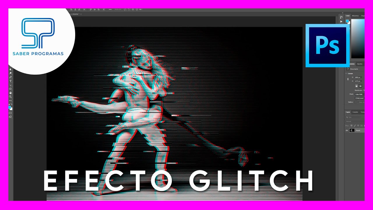 Crear efecto GLITCH en Photoshop 💠 [fácil y rápido]