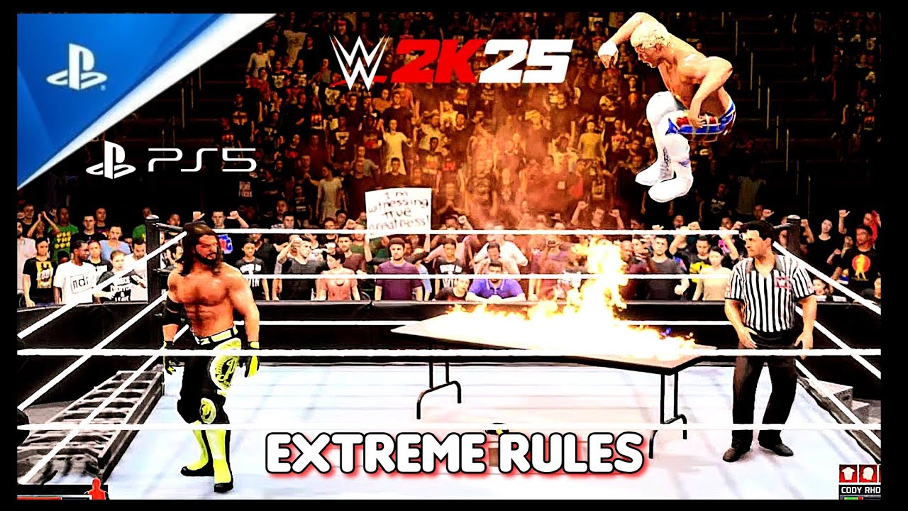AJ Styles vs Cody Rhodes – Extreme Rules Heavyweight Championship! | WWE 2K25 PS5