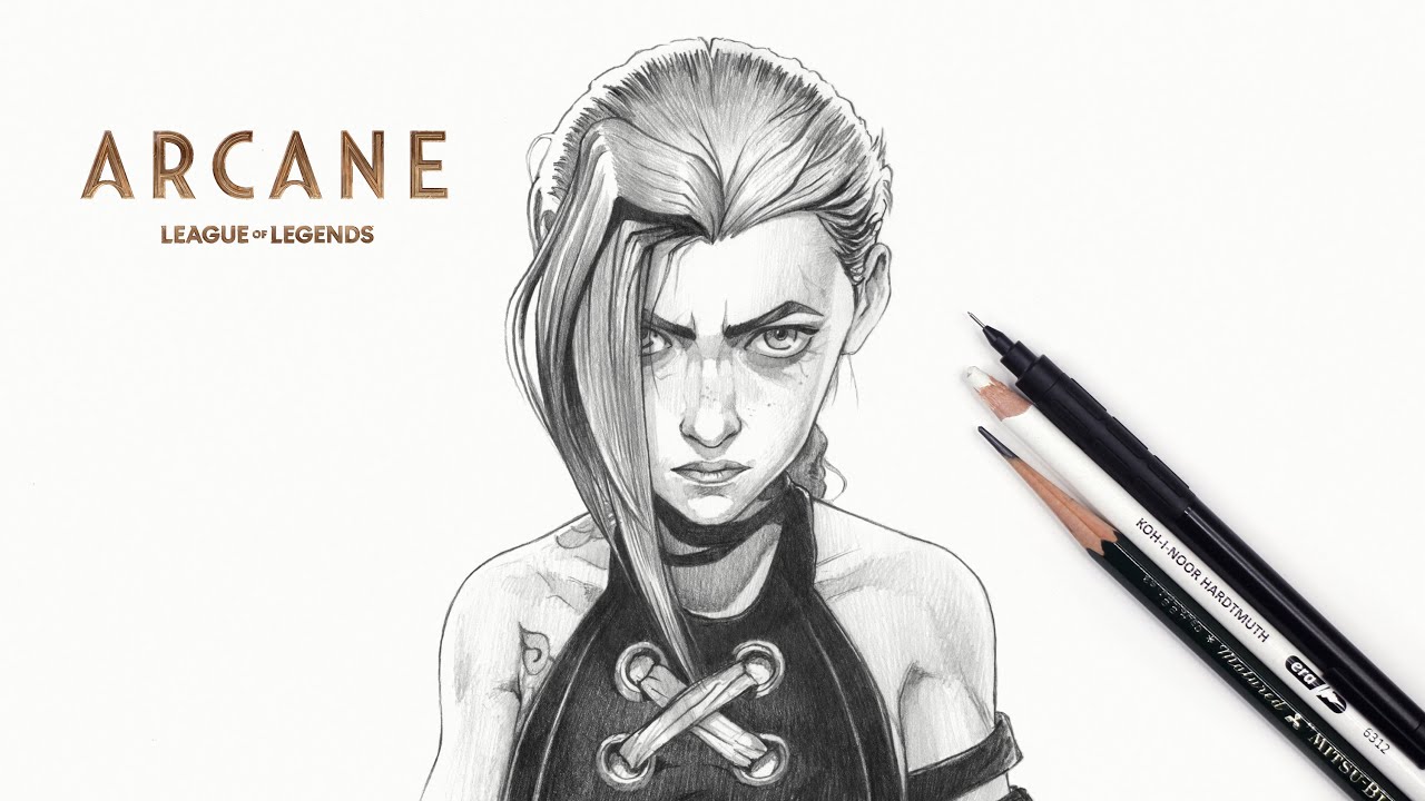 How to draw Jinx | ARCANE Season 2 | Jinx