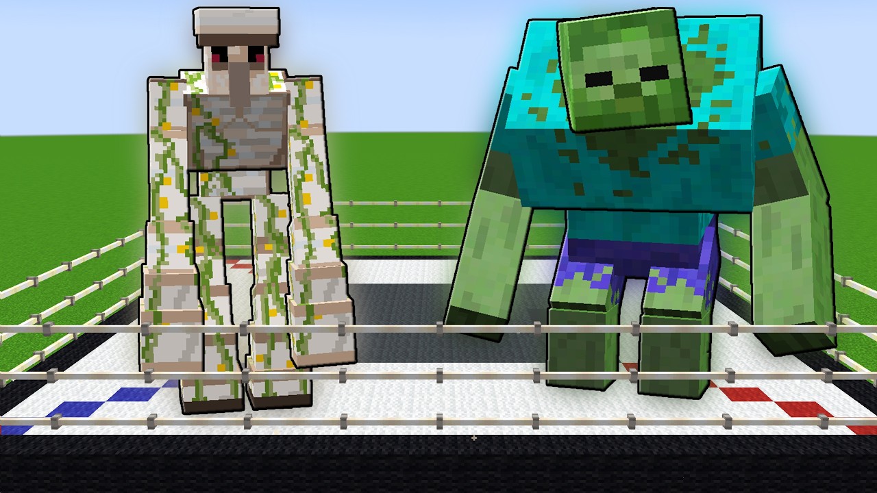 ALL AGE Iron Golem vs Zombie!