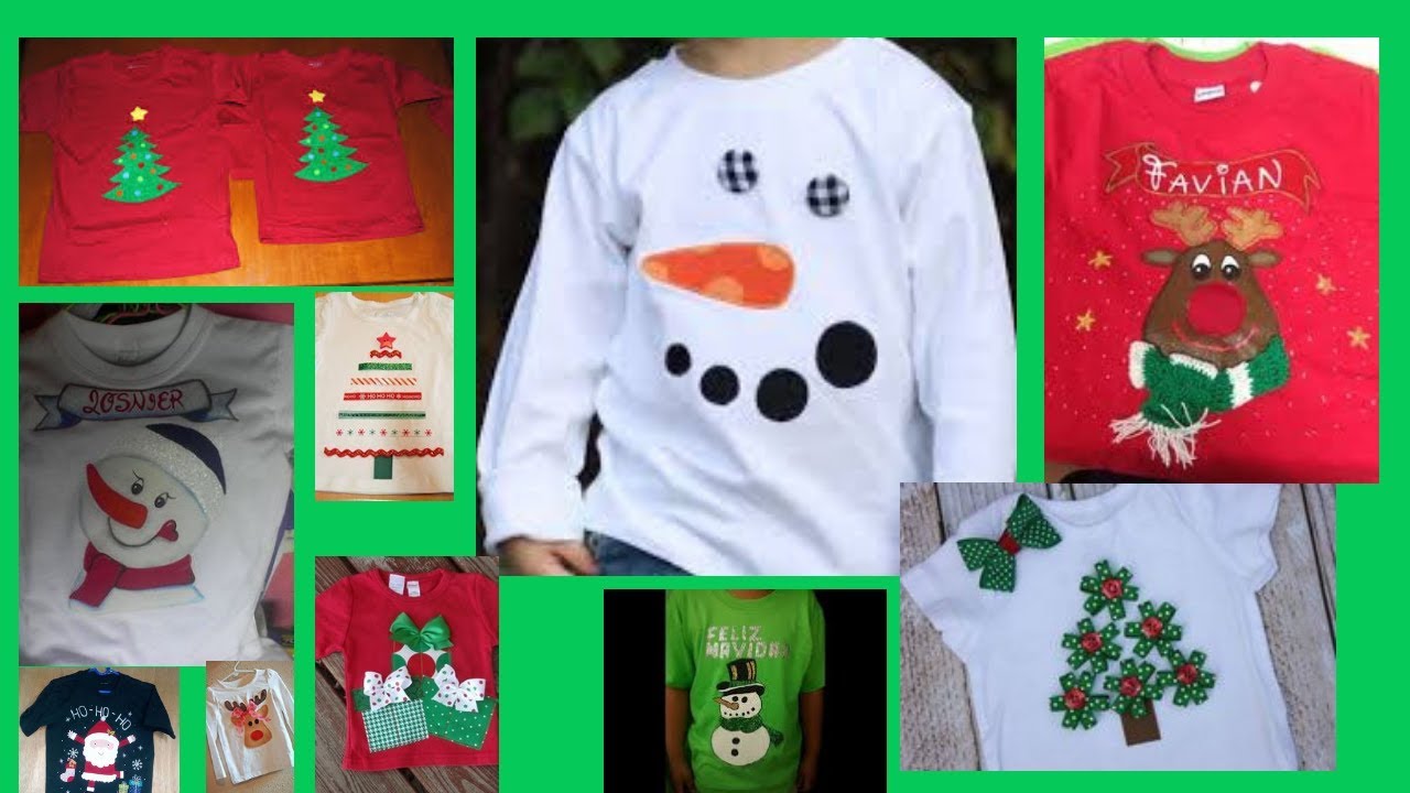IDEAS PARA DECORAR FRANELAS DE NAVIDAD