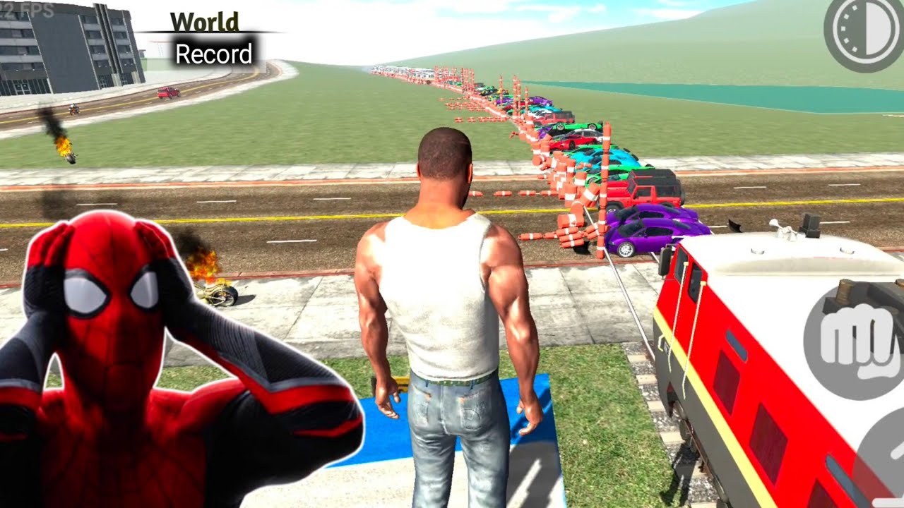 Train Track Par Car 🚆🔥 Police Chase Destroyed | India Bike 3D