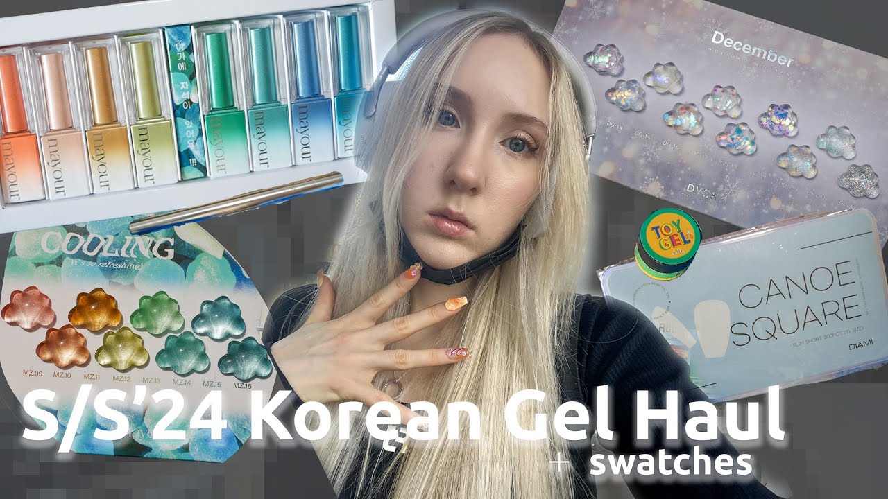 Korean Gel Nail Polish haul (unboxing + swatches) 🌼 | ft. Sweetie Nail Supply, WestNail, Kkookie