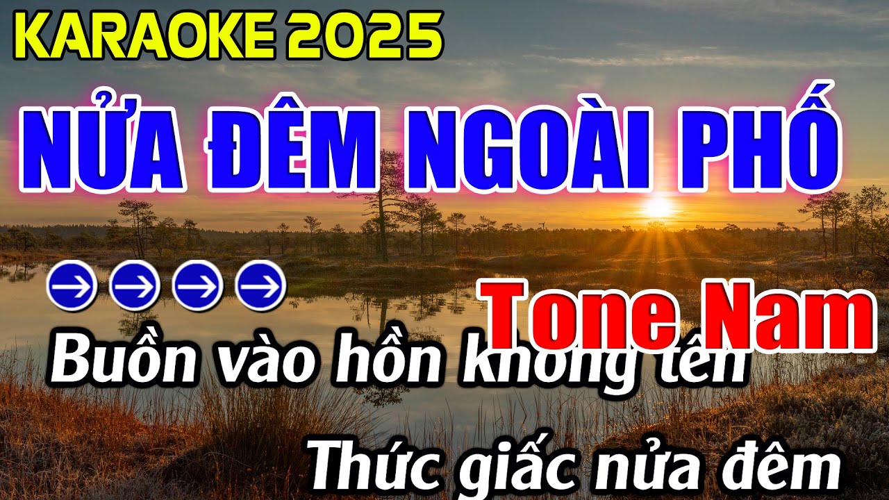 Nửa Đêm Ngoài Phố Karaoke Tone Nam Karaoke Hoàng Giang 62