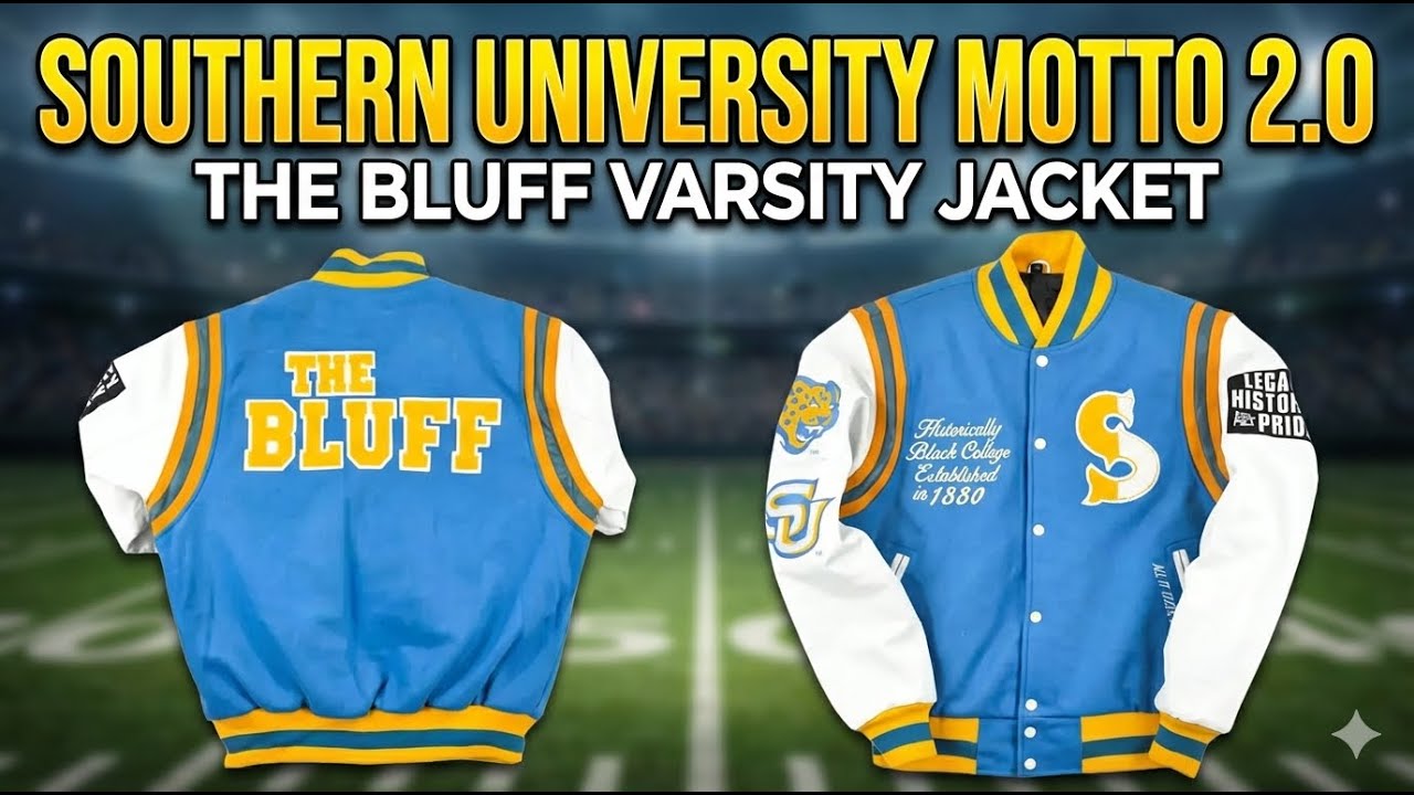 Southern University Motto 2.0 The Bluff Varsity Jacket