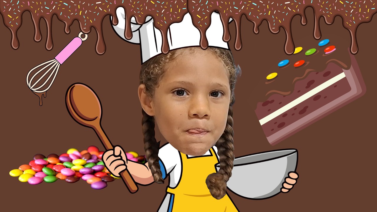 MUITO CHOCOLATE! 🍫 Harumi faz o Bolo mais Colorido do Mundo! (Cozinha Infantil)