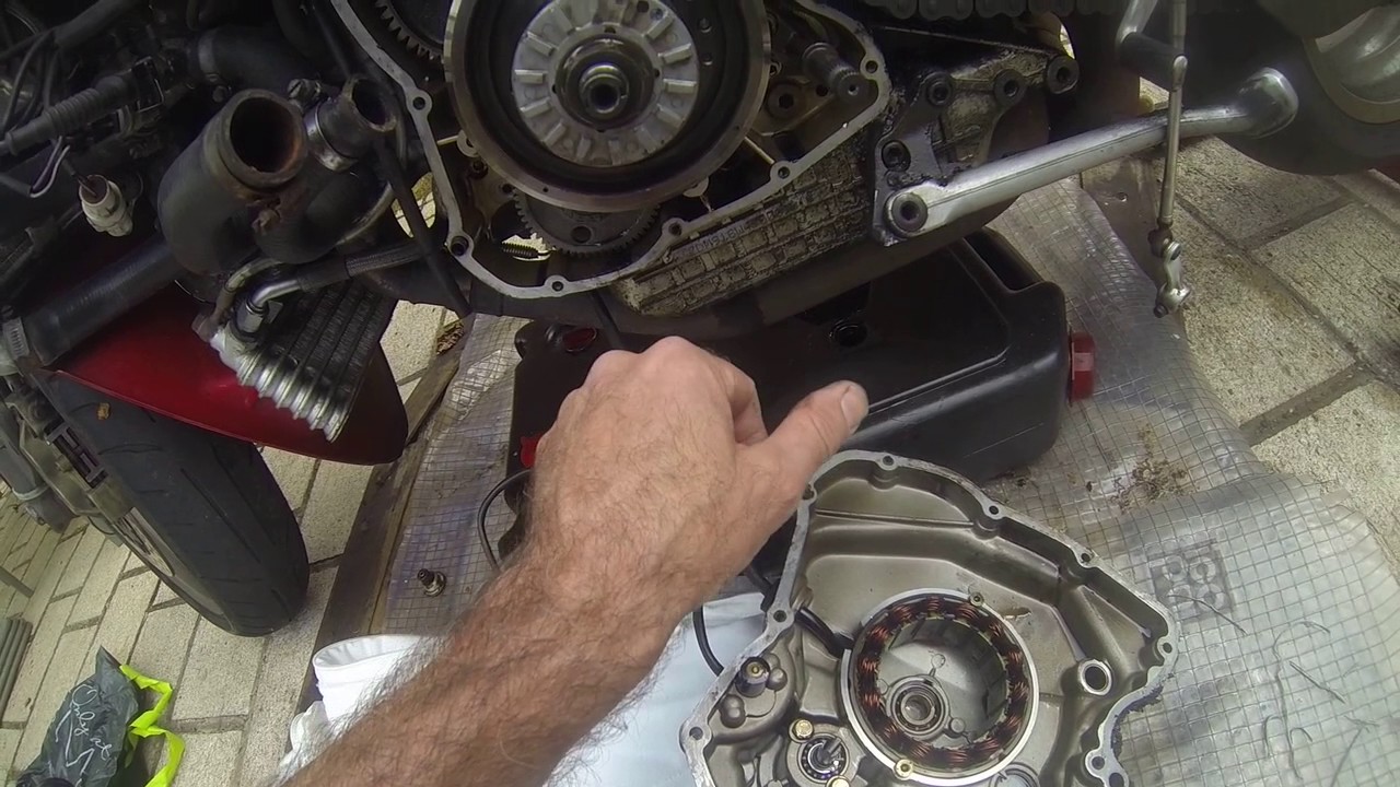 Ducati dismantle to fit a Nippon Denso starter motor