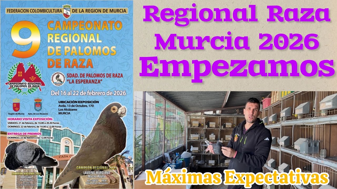 Con las SALIDA de nuestros PALOM@s del PALOMAR damos por INICIADO nuestro REGIONAL RAZA Murcia 2026
