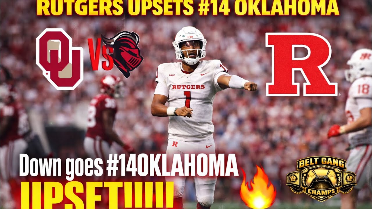 DOWN GOES BOOMER SOONER!! RUTGERS UPSET #14 Oklahoma (1 ⭐️ Dynasty)