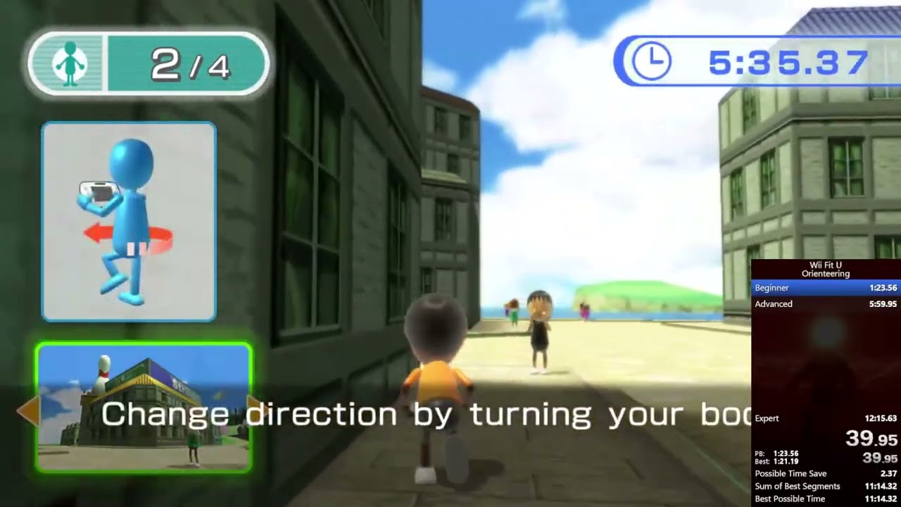 Wii Fit U Orienteering (Beginner) in 0:56/722pts