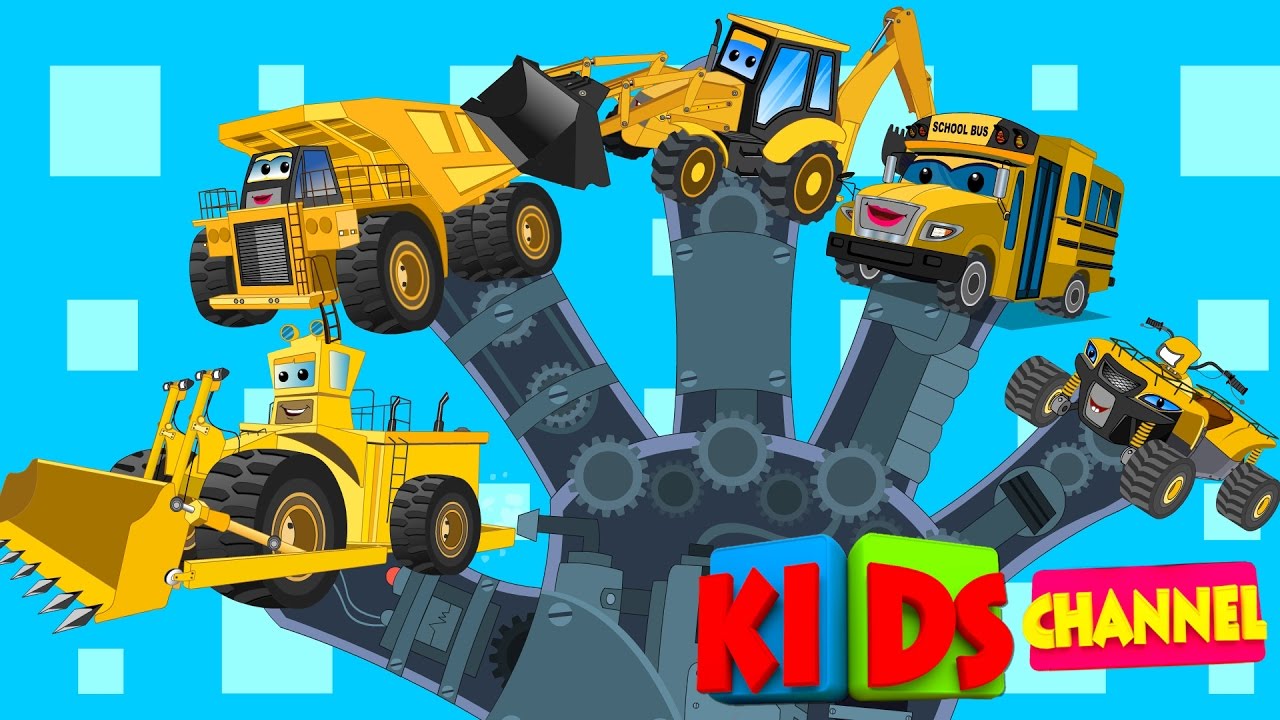 Vehicle finger family| Yellow transport for kids | animated nursery rhymes for children