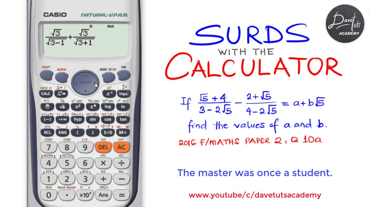 How to Solve Surd Questions with the Scientific Calculator FX-991ES Plus