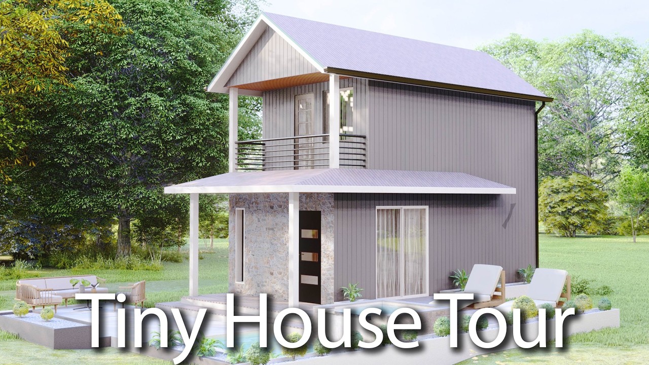 (4x7 Meters) Small House | Two Storey Tiny House Design | 2 Bedroom | House Design Ideas