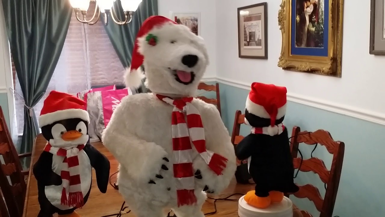 Coca Cola  North pole Singing Christmas Polar Bear and Penguins