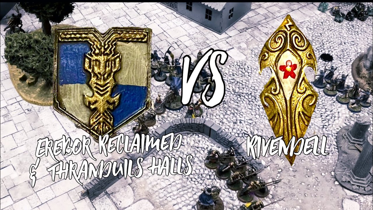 MESBG Battle Report 750 Points Rivendell vs Erebor Reclaimed & Thranduils Halls