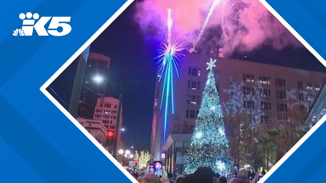 WATCH: Annual holiday tree lighting in downtown Seattle