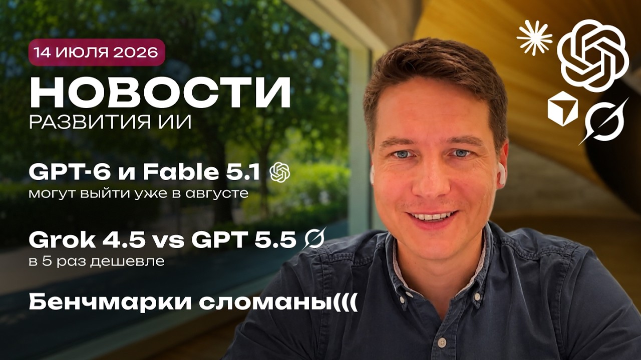 GPT-6 и Fable 5.1 в августе? Grok 4.5, бенчмарки сломаны | Новости ИИ