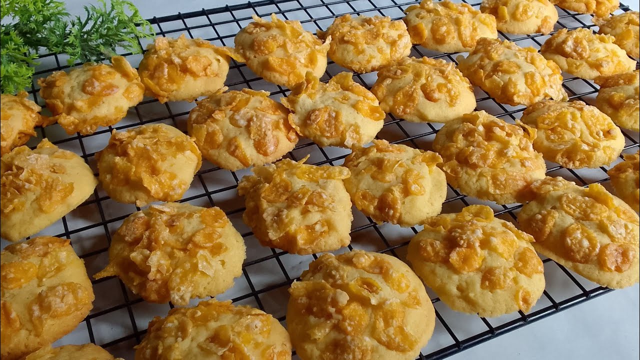 KUE KERING LEBARAN 2025 TERBARU😉 | CORNFLAKES COOKIES ENAK DAN RENYAH, BISA BUAT IDE JUALAN LOH..