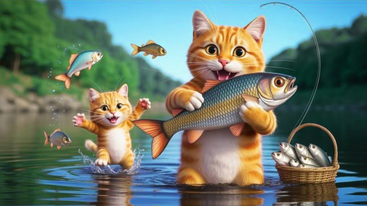 Mama Cat’s Fresh Catch Feast 🐱🍲🐟