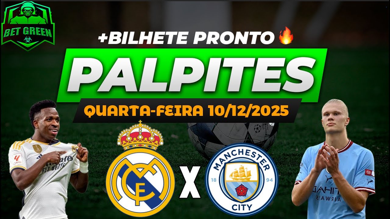 PALPITES DE FUTEBOL PARA HOJE QUARTA-FEIRA 10 12 2025 | BILHETE PRONTO + ALAVANCAGEM!🍀