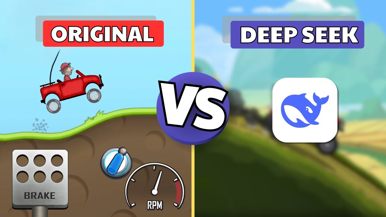 Can (AI) Deepseek Create a hill climb racing game? The outcome is Amazing🤯 #deepseek #chatgpt #ai