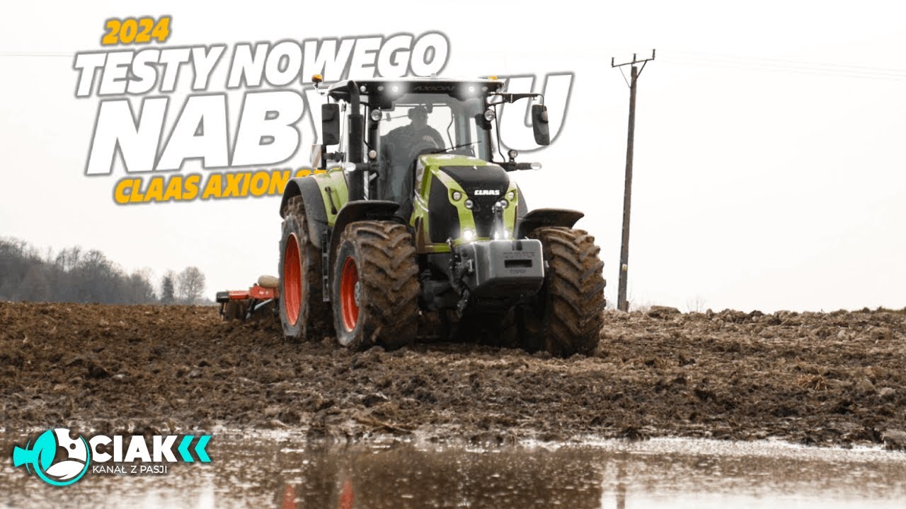 ✩ 🇵🇱 TESTY NOWEGO NABYTKU 2024 ✔ CIĘŻKA UPRAWA W BAGNIE ✔ CLAAS AXION 830 ✔ ☆ GR JUSZCZAK ☆
