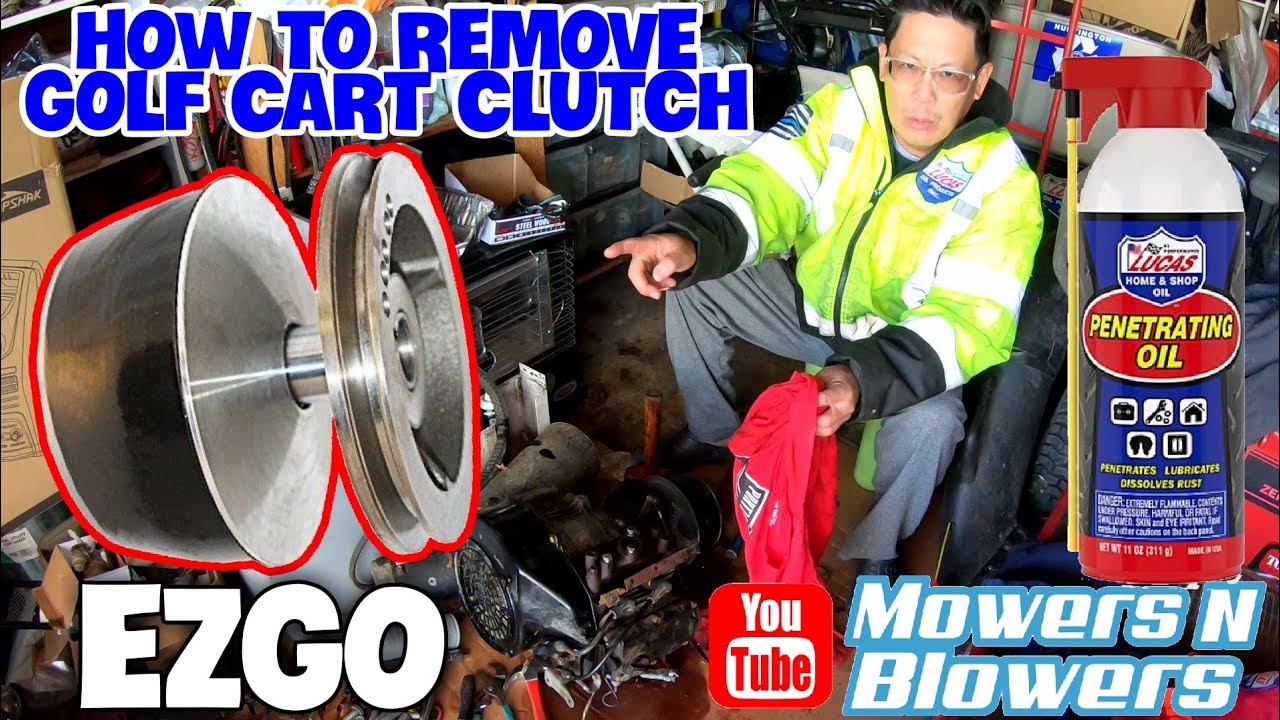 HOW TO REMOVE AN EZGO GOLF CART WISCONSIN ROBIN SUBARU FUJI CENTRIFUGAL CLUTCH W/O REMOVAL BOLT TOOL