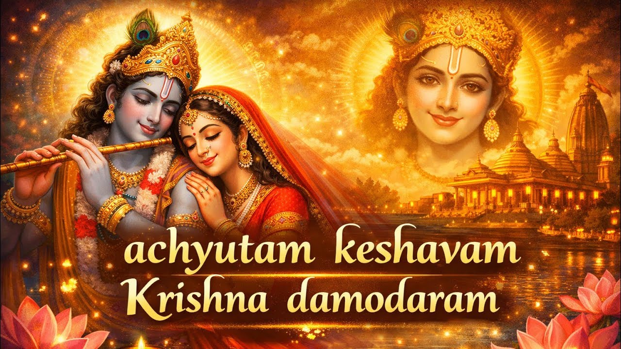 Achyutam Keshavam Krishna Damodaram | Radha Krishna Bhajan | Beautiful Krishna Bhakti Song | Milton|