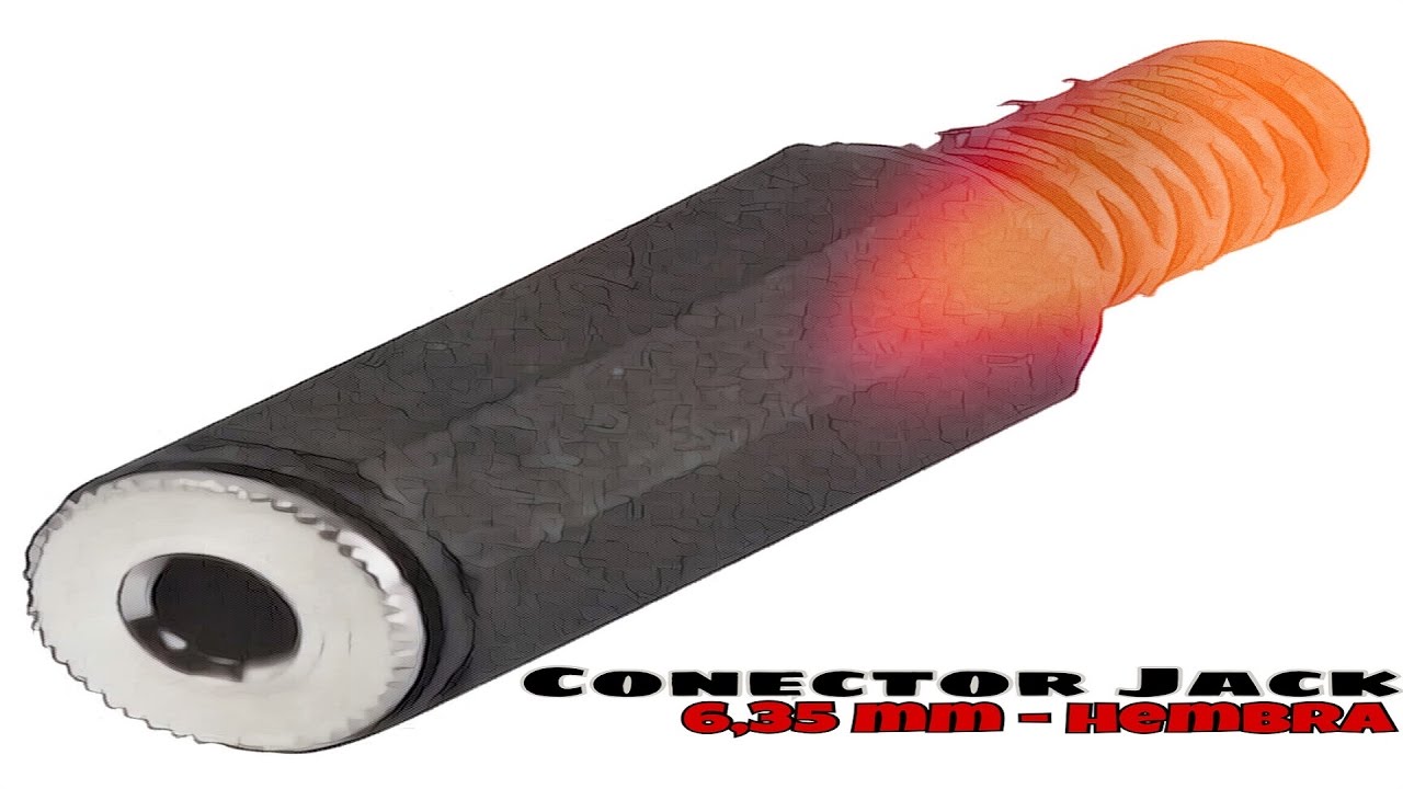 Conector jack 6.35mm mono Negro distribuido por CABLEPELADO &reg;