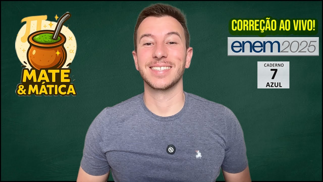 MATE & MÁTICA #4 - Questões de matemática do ENEM 2025  | Chimarrão, papo e matemática ao vivo!