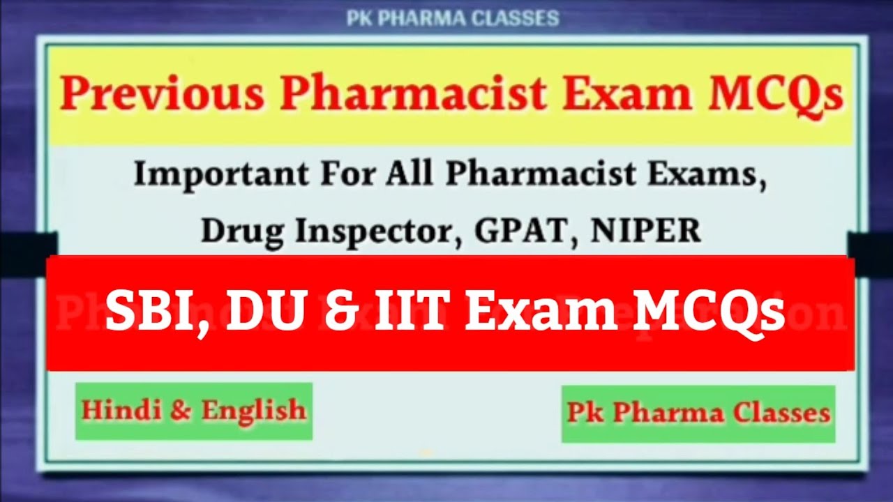 Pharmacist Exam Paper || SBI Pharmacist || Pk Pharma Classes || Pharmacist Vacancy 2021