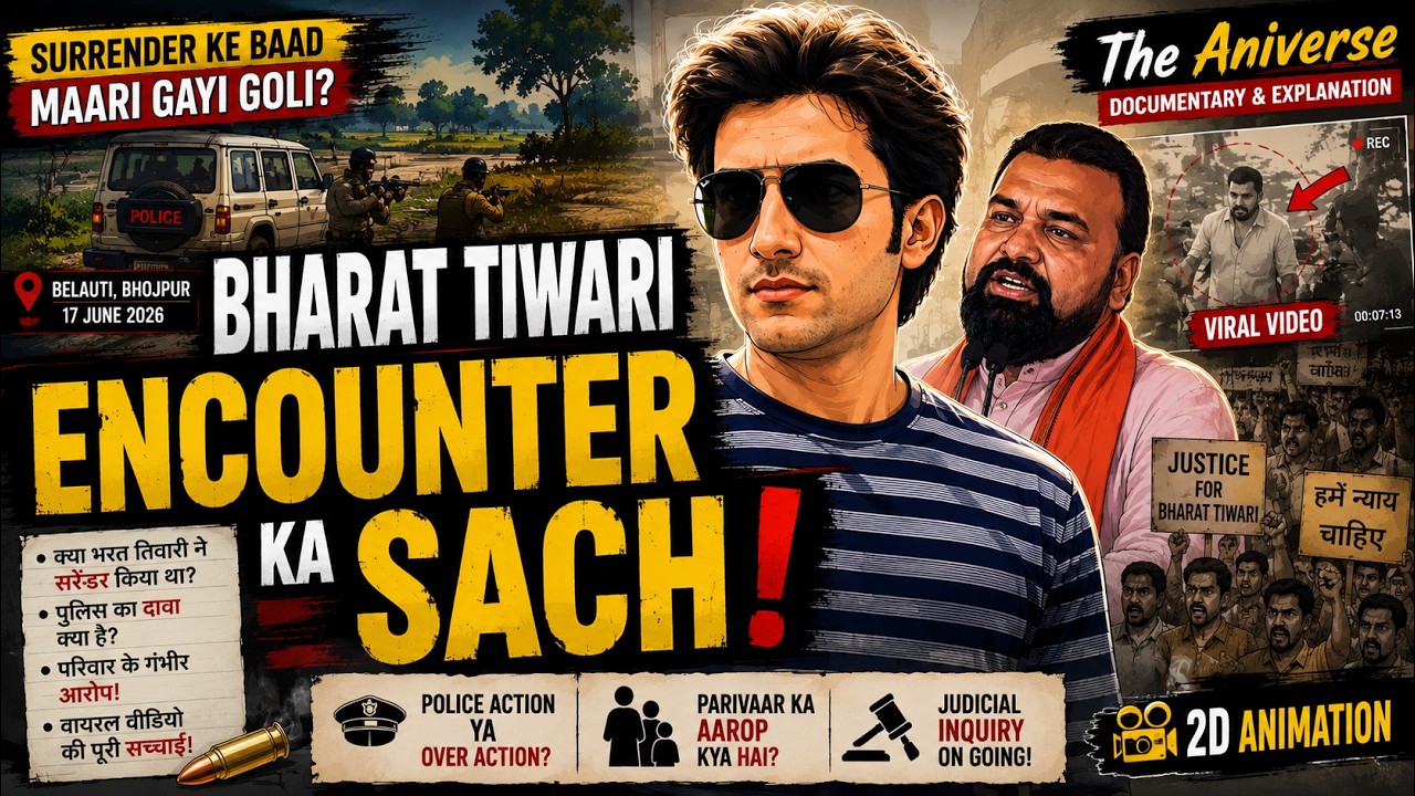 Bharat Tiwari Encounter Ka Sach | Surrender Ke Baad Maari Gayi Goli? | #bharattiwari #2danimation