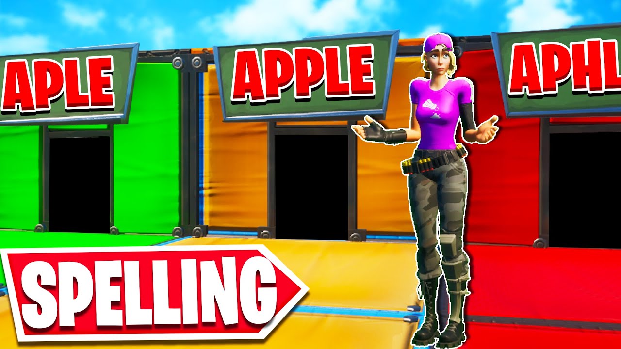 This Deathrun TESTS Your SPELLING... *HARD* (Fortnite Deathrun)