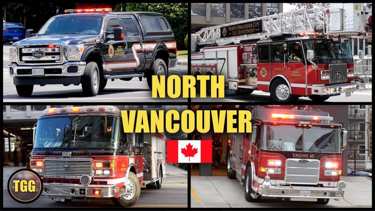 [North Van] Fire Trucks & Ambulances Responding with Lights and Siren!